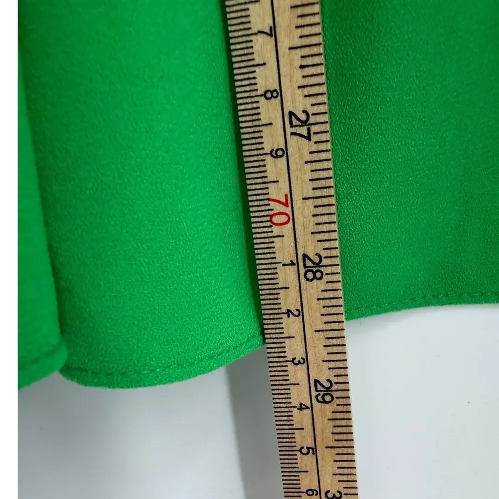 Pomander Place Carlota Peplum Blouse Emerald Green Size Medium
